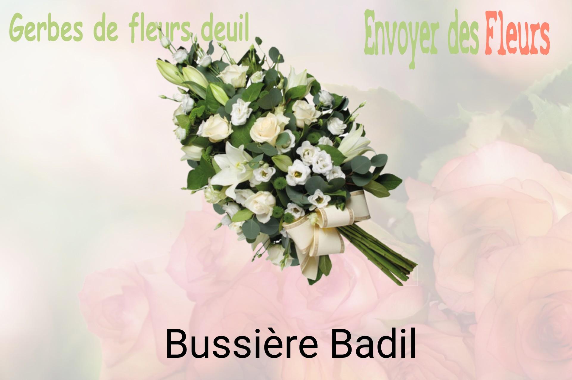 Gerbe de fleurs de deuil livrée à Bussière-Badil